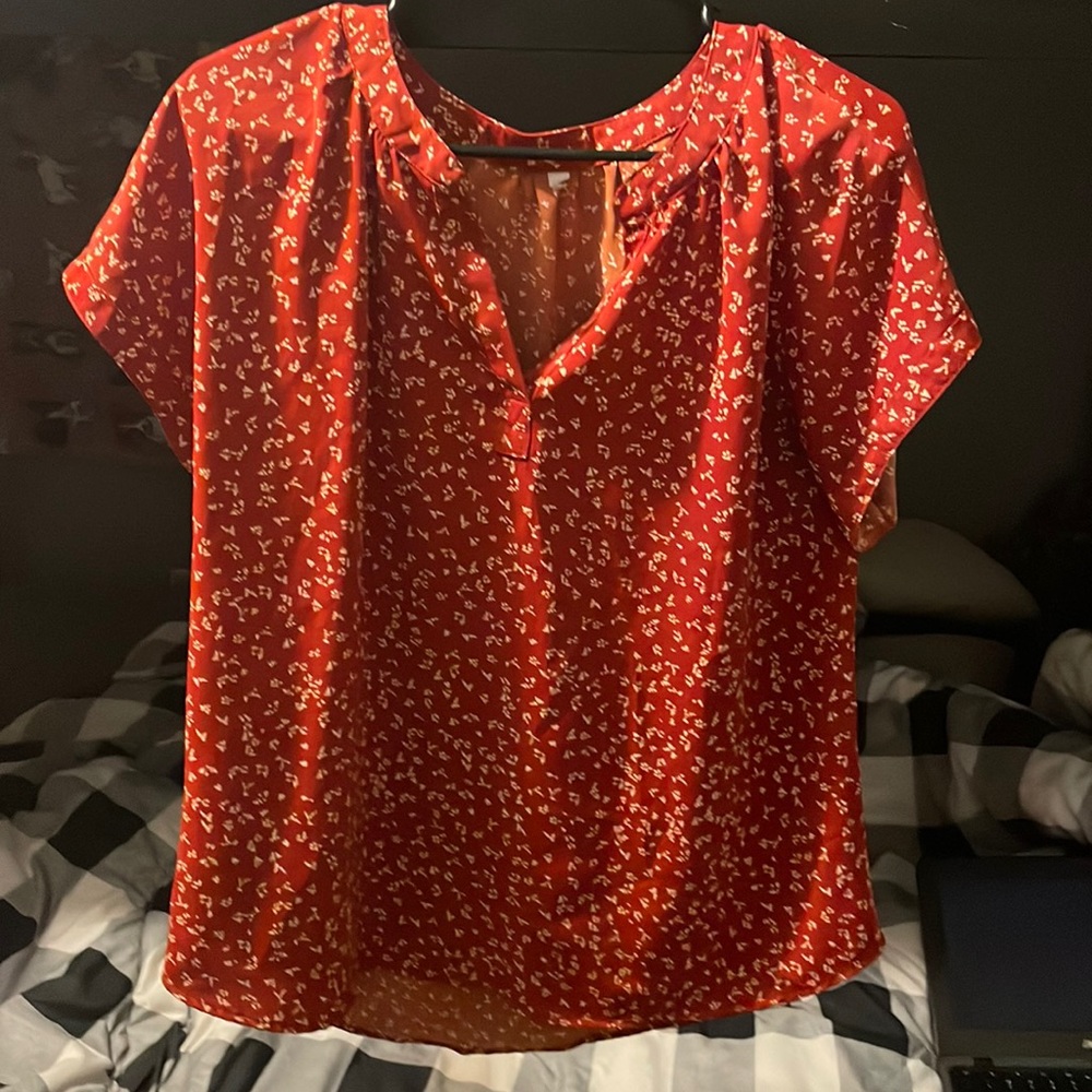 Red Poka Dot Blouse